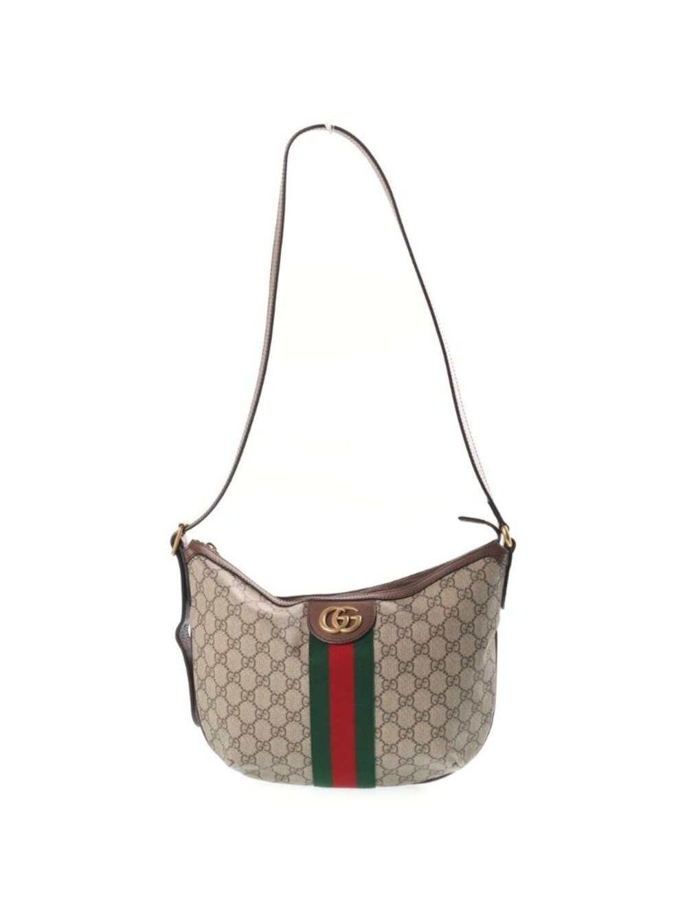 Gucci Ophidia GG Marmont Sherry Line Shoulder Bag Beige Brown Leather
